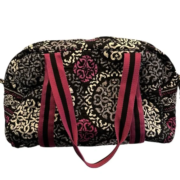Vera Bradley Canterberry Magenta Sport Duffel Gym Overnight Travel Bag - Picture 3 of 8